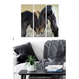 MDF70249 Multicolor Decorative MDF Painting (3 Pieces)