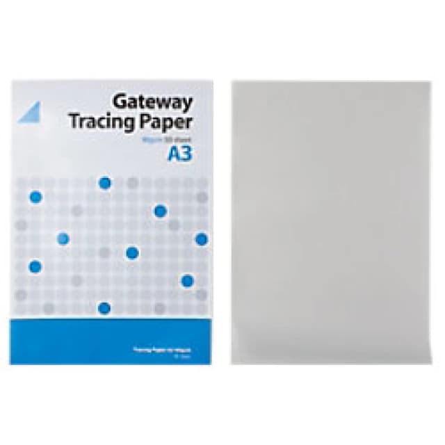 Gateway Technical Tracing Paper Pad A3 90gsm 50 Sheets, Clear RG002254