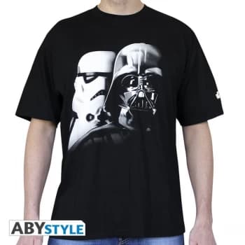 Star Wars - T Shirt Vador-Troopers Mens Large T-Shirt - Black