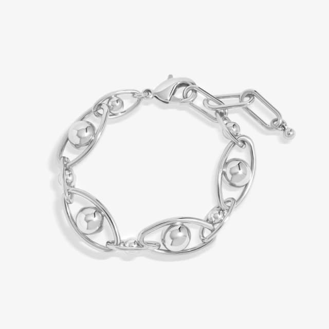 Jon Richard Silver Plated Polished Orb Chain Bracelet Silver