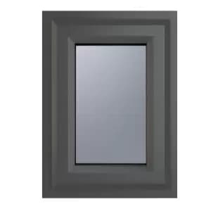 Crystal uPVC Window A Rated Top Opener 610mm x 1040mm Obscure Glazing - Grey