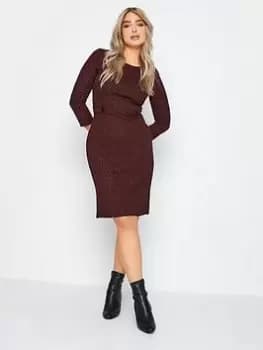 M&Co Berry Animal Print Dress, Red, Size 10, Women