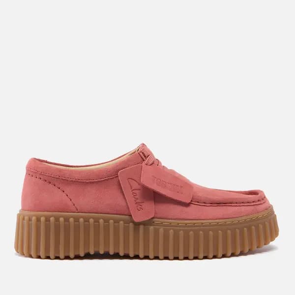 Clarks Torhill Bee Suede Platform Casual Shoes - Dusty Rose, Pink, Size 8, Women Pink VTUGE Female 8