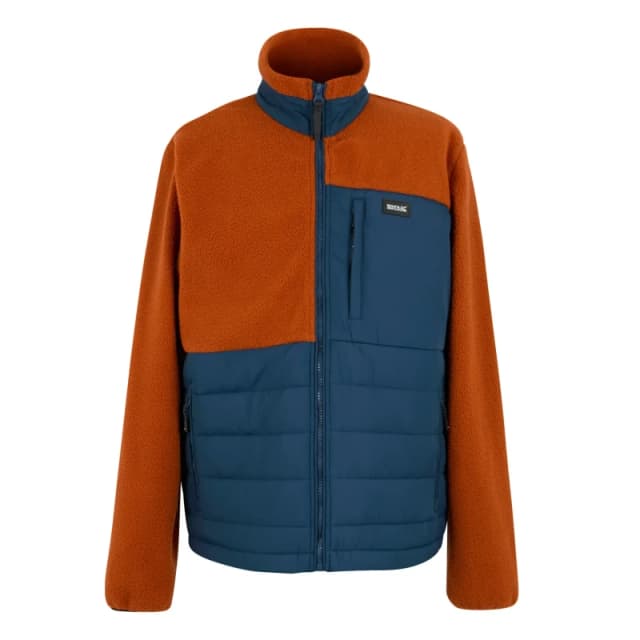 Regatta Regatta Men Frankie Borg Hybrid Insulating Fleece in Orange Size: Medium Orange M Male 5063516103370
