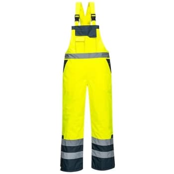 Portwest - S489YER4XL - sz 4XL Contrast Bib & Brace - Lined - Yellow