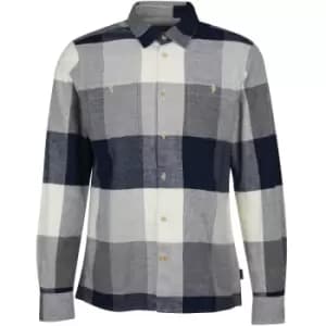 Barbour Mens Alberta Shirt Navy Large