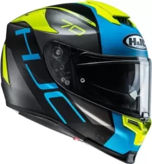 HJC RPHA 70 Vias Helmet, yellow-blue, Size 2XL, yellow-blue, Size 2XL