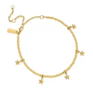ChloBo Gold Plated Mini Cute Multi Star Anklet