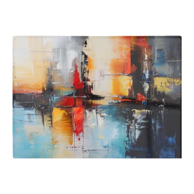 Warren Reed Designer Reflective Splendour: City In Abstract Chopping Board