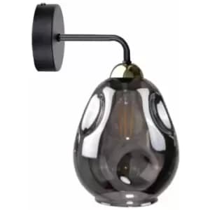 Keter Lighting - Keter Loki Dome Wall Lamp Black, 23cm, 1x E27