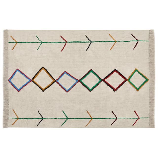 Beliani Rug Cetmi Beige 160 X 230 Cm Cotton