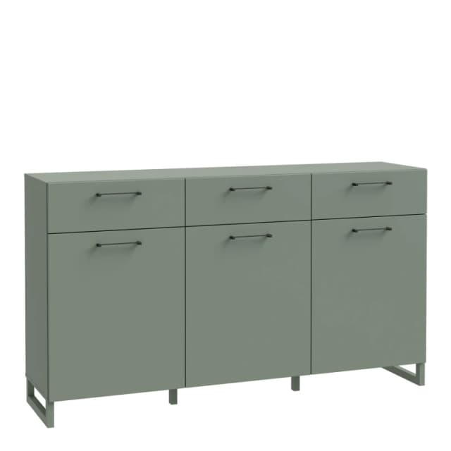 Furniture To Go Sali 3 Door 3 Drawer Chest in Sage Green Green Unisex