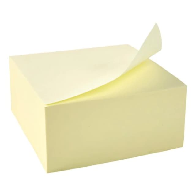 5 Star Sticky Notes Removable Cube Pad 400 Sheets 76x76mm Yellow 397999