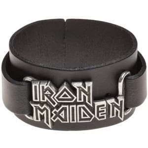 Iron Maiden Logo Leather Wriststrap Bracelet