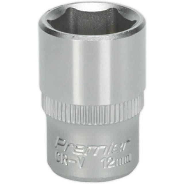 Loops 12mm Forged Steel Drive Socket - 1/4" Square Drive - Chrome Vanadium Socket Metallics