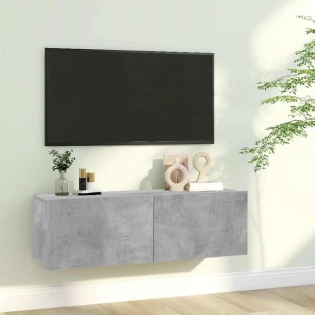 VIDAXL TV Cabinet Concrete Grey 100x30x30cm Engineered Wood Vidaxl 801485
