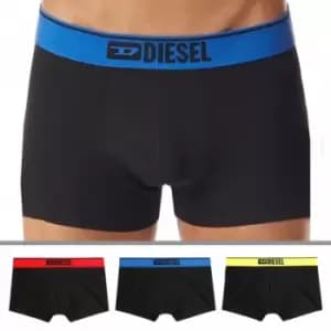 Diesel 3 Pack Contrast Cotton Boxer Briefs - Black S