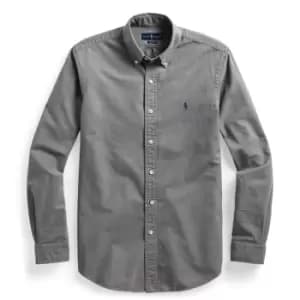 Polo Ralph Lauren Slim Fit Garment Dyed Oxford Shirt - Grey