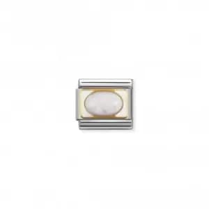 Nomination Composable Classic Elegance Gold Enamel White Opal Link 030511/07