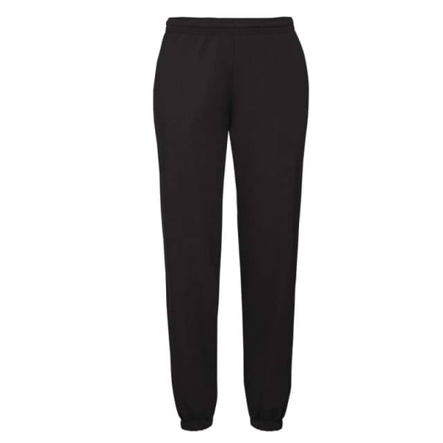 Fruit Of The Loom Fruit of the Loom Men Elasticated Cuff Jogging Bottoms in Black Size: Small Black S Male 5063425068333