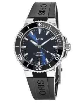 Oris Aquis Date Automatic Blue Dial Rubber Strap Mens Watch 01 733 7730 4135-07 4 24 64EB 01 733 7730 4135-07 4 24 64EB