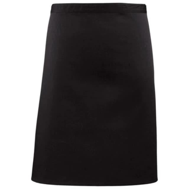 Premier Premier Colours Mid Length Apron in Black One Size Unisex 5063470681198