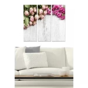 MDF265591553 Multicolor Decorative MDF Painting (3 Pieces)