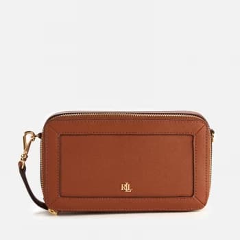 Lauren Ralph Lauren Womens Crosshatch Danna Cross Body Bag - Tan
