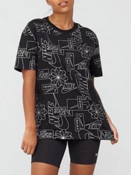 Nike NSW Icon Clash T-Shirt - Black Size M Women