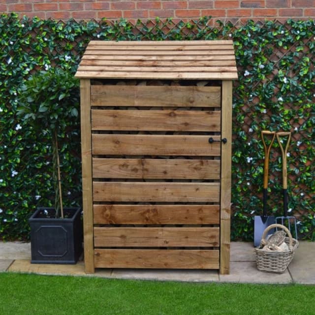Rutland County Garden Furniture Ltd Greetham 6ft Log Store with Doors & Kindling Shelf, Brown Brown Unisex