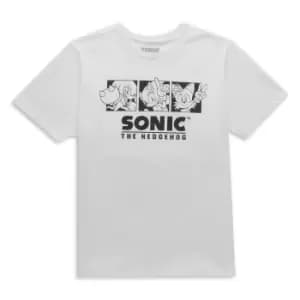 Sonic The Hedgehog Trio Mens T-Shirt - White - L