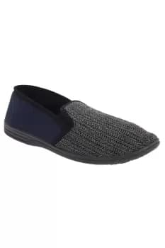 Charles Herringbone Felt Gusset Slippers