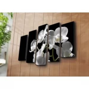 5PAT-4 Multicolor Decorative Canvas Painting (5 Pieces)