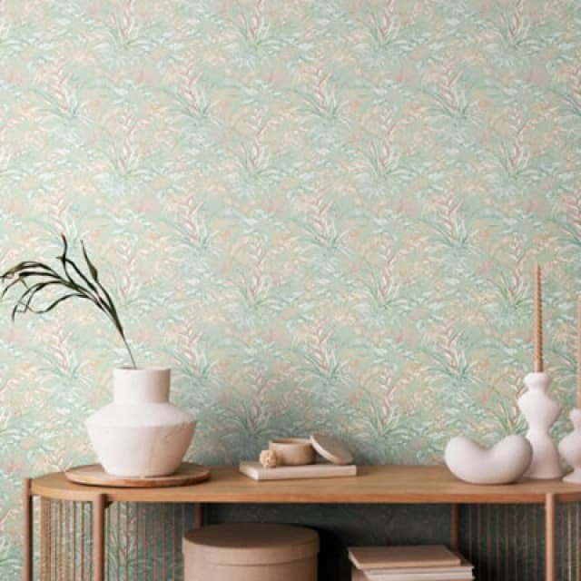 Hoopla Walls Tropical Canopy - Duck Egg Mix 10M Wallpaper