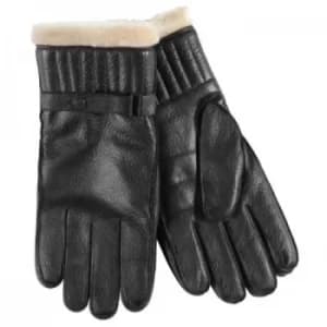 Barbour Mens Leather Utility Glove Black Medium