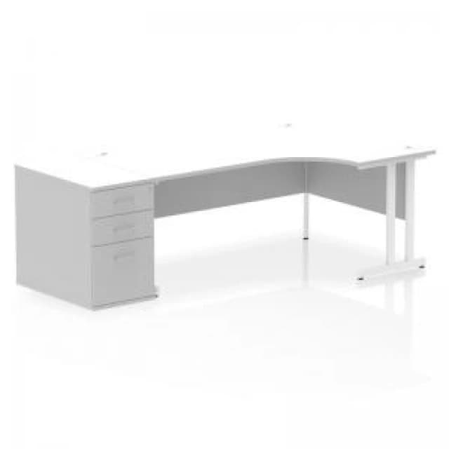 Dynamic Office Solutions Impulse 1800mm Cantilever Right Crescent Desk Workstation I004167
