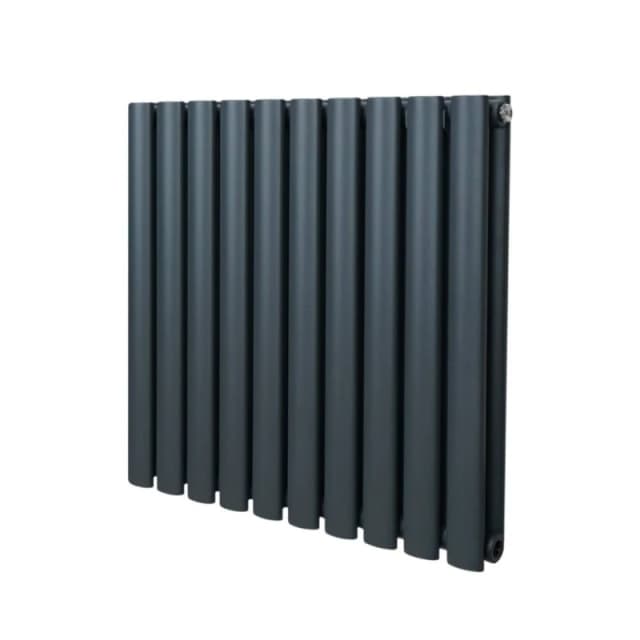 Monstershop Oval Column Radiator - 600Mm X 600Mm - Anthracite Grey 213004