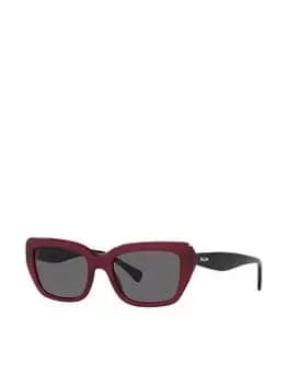 Ralph Lauren Rectangle Sunglasses - Shiny Opal Red, Red, Women