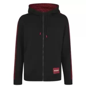 Hugo Dobbins Zip Up Hoodie - Black