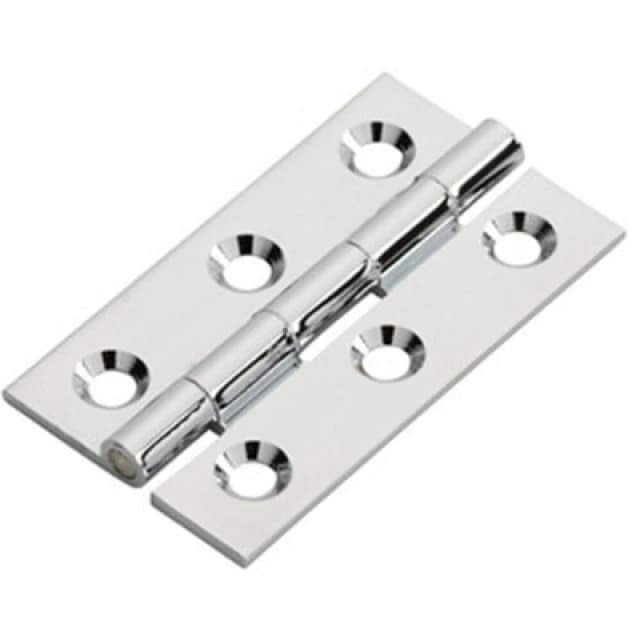 Loops PAIR 50 x 28 x 1.5mm Cabinet Hinge Polished Chrome Small Cupboard Door Multi