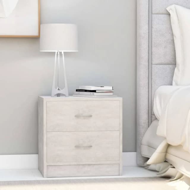 VIDAXL Bedside Cabinet Concrete Grey 40x30x40cm Engineered Wood Vidaxl 801043