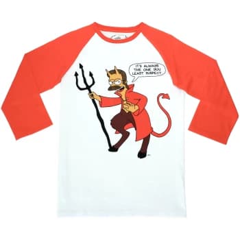 Cakeworthy x The Simpsons - Ned Flanders Devil Raglan T-Shirt - XL