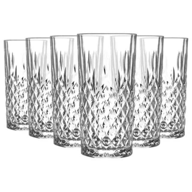 LAV Odin Highball Glasses - 356ml - Clear - Pack of 6 Clear unisex