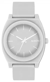Nixon Time Teller P Matte Cool Grey Grey Silicone Strap Watch