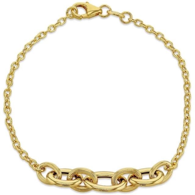 Be You 9ct Gold Curb Link Centre Bracelet Yellow Gold female 7.5in
