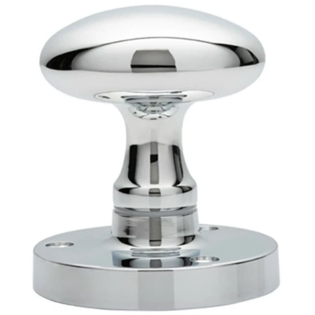 Loops PAIR Large Oval Mortice Door Knob 61mm Diameter Polished Chrome Door Handle Multi unisex