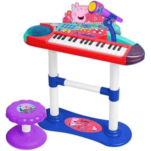 Peppa Pig Keyboard With Microphone & Stand And Bench 2353