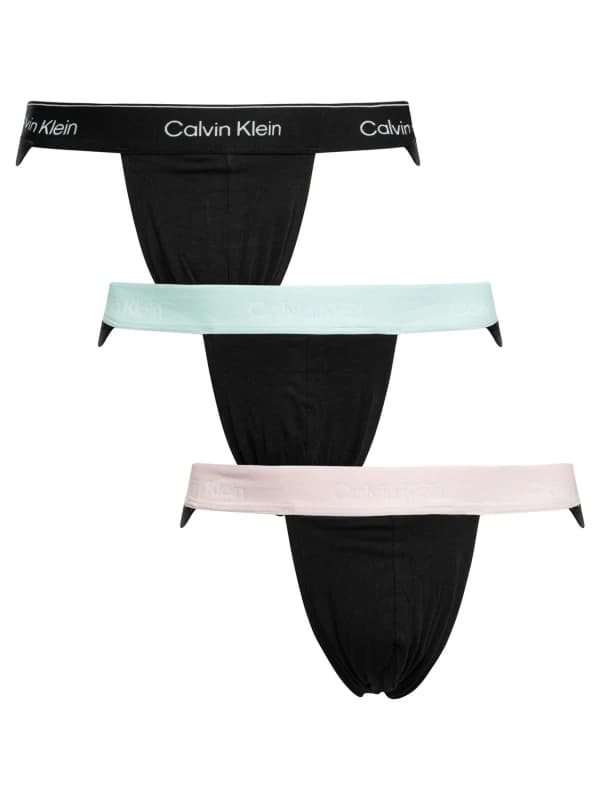 Calvin Klein 3 Pack Icon Jockstrap Black (Black/Green/Pink) M