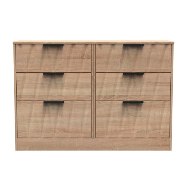Ready Assembled 2 U Washington 6 Drawer Wide Chest (Ready Assembled) in Light Oak Light Oak Unisex