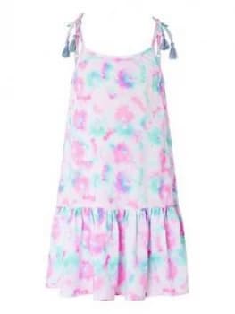 Accessorize Girls Tie Dye Printed Dress - Pink